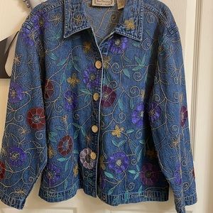 Jean Jacket Hand Painted.  One of a Kind !